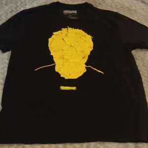 Black T-Shirt with Yellow Graphic